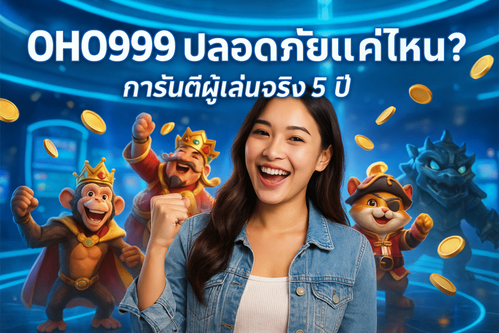 OHO999 ปลอดภัยแค่ไหน? การันตีผู้เล่นจริง 5 ปี