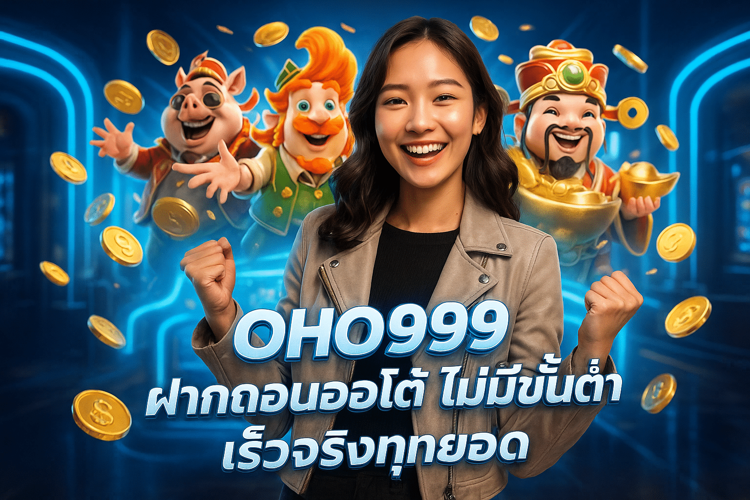 OHO999 ฝากถอนออโต้ ไม่มีขั้นต่ำ เร็วจริงทุกยอด